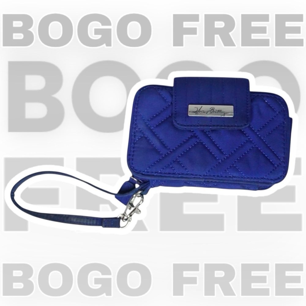 Vera Bradley BOGO FREE SALE Canterbury Cobalt Wristlet Wallet